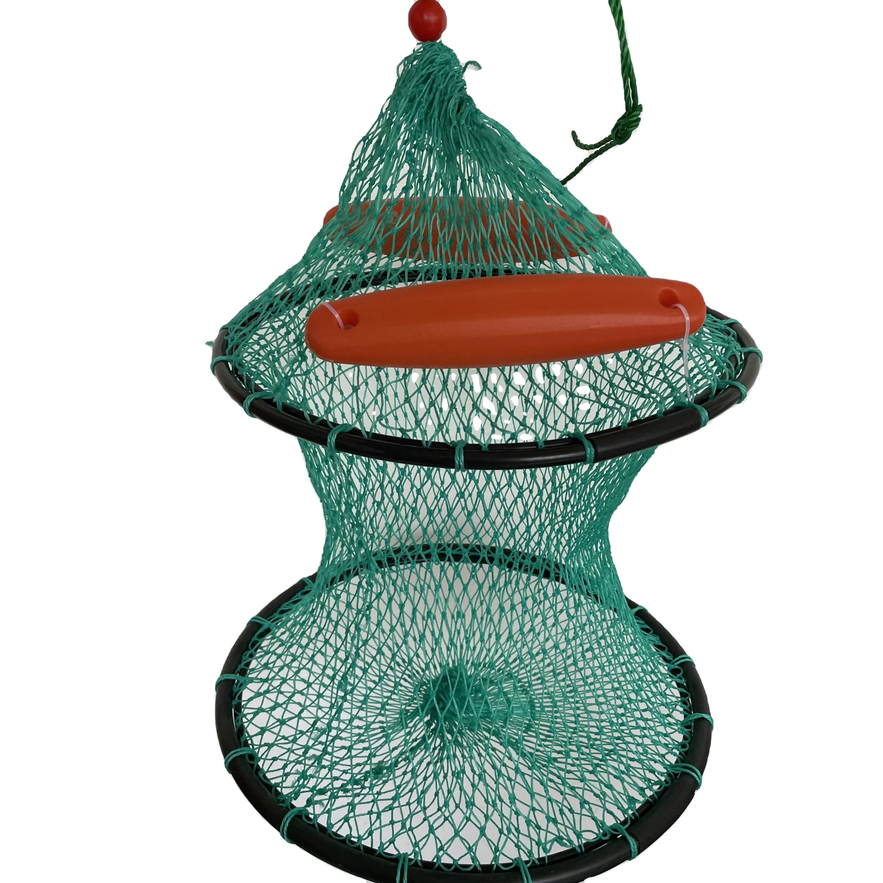 PE Mesh Fish Pot Crayfish Pot Fishing Net Fish Cage Trap Customized Wire Details Fly Fish Carrier Floating Bath Tub Fishing Net