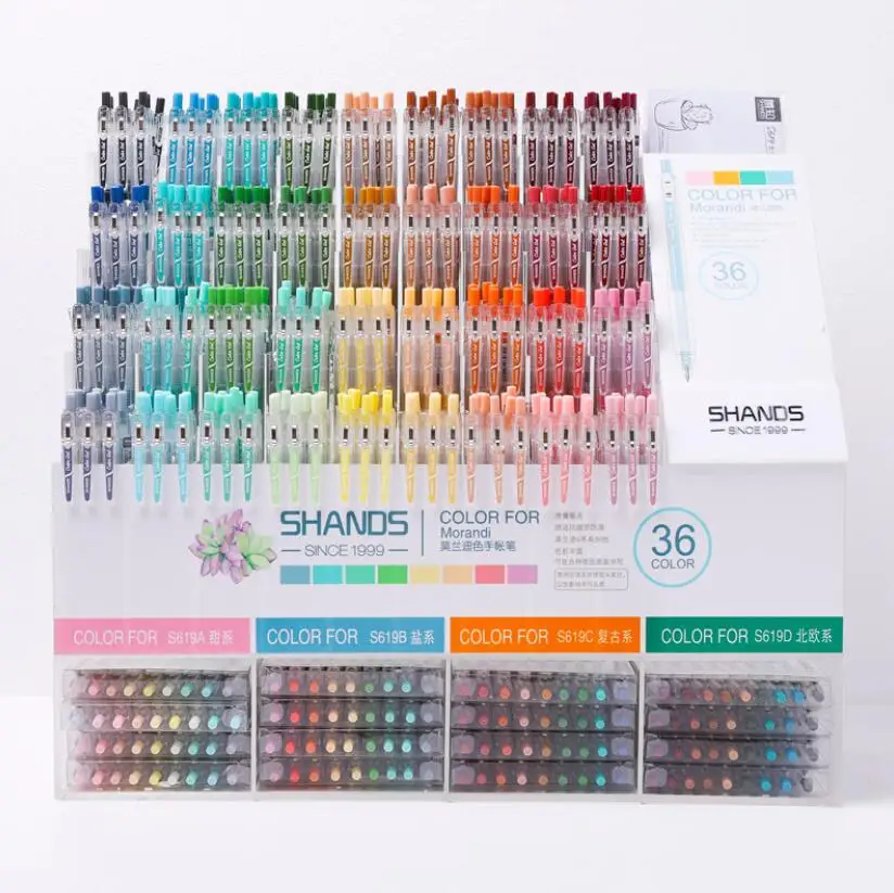 Morandi 36 Colors Colourful  Marker Bulk Gel Pens With Custom Logo