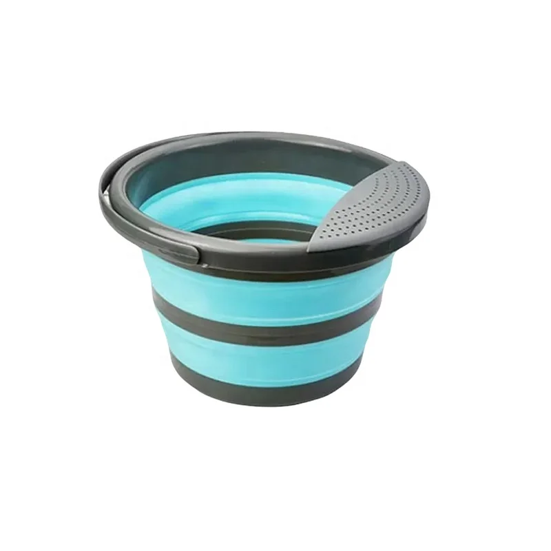 Hot Selling Collapsible round Plastic Bucket Portable Fishing Water Container with PP Circle  Folding Design for Household