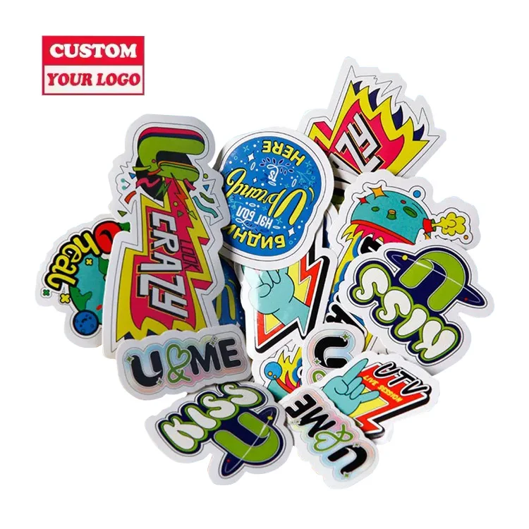 Easy Peel Uv Resist Printing Waterproof Durable White Vinyl Pvc Self Adhesive Die Cut Custom Stickers