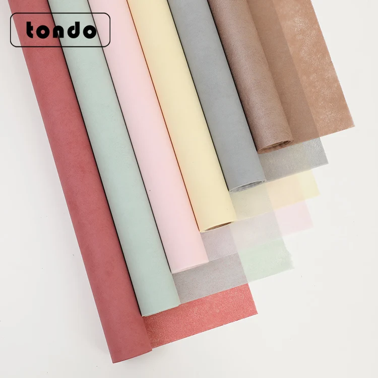 decoration fresh cut flowers packing solid-colored wrapping paper roll for flower supply