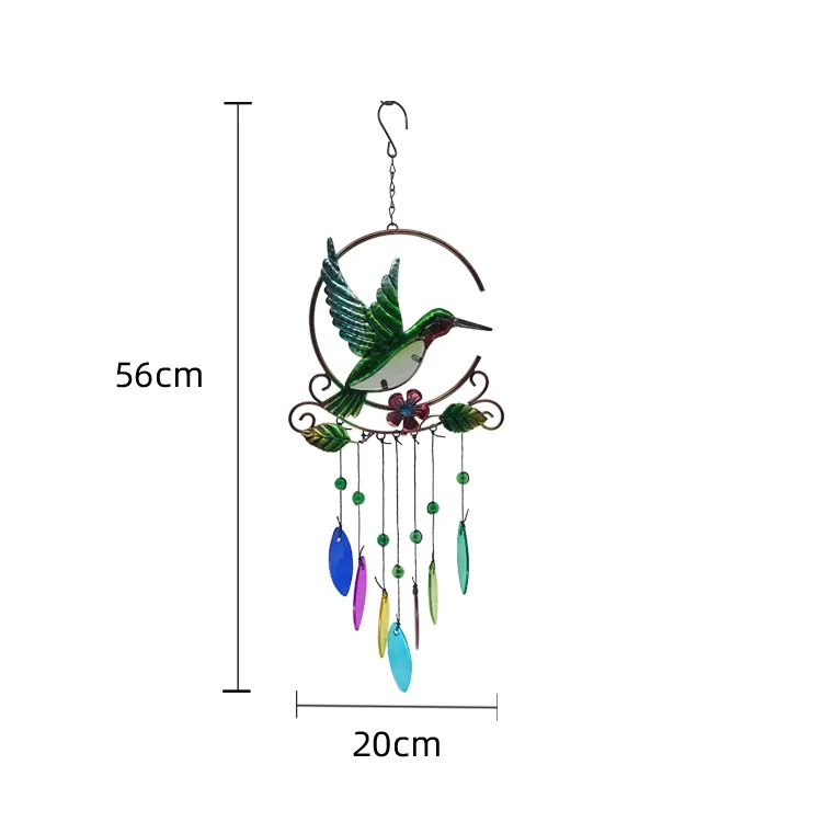 Fashion Hummingbird Creative Iron Crafts Wind Chimes Hanging Decorations Wind Bell New Hummingbird Metal Wind Chimes
