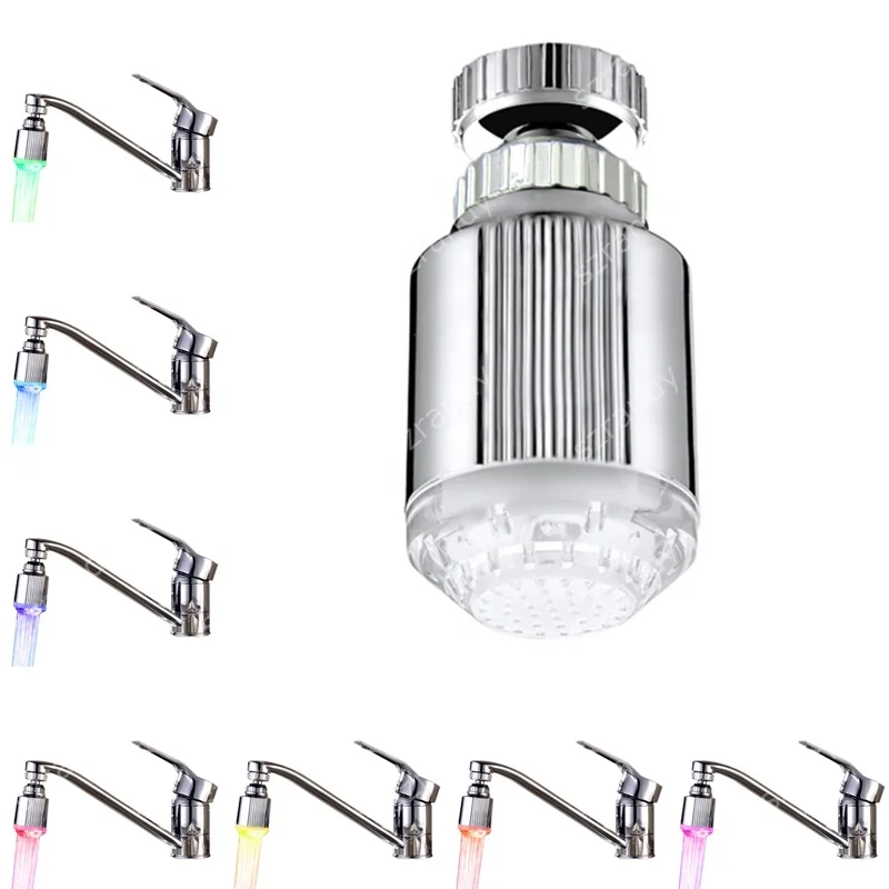 Single Blue Color led light water faucet tap