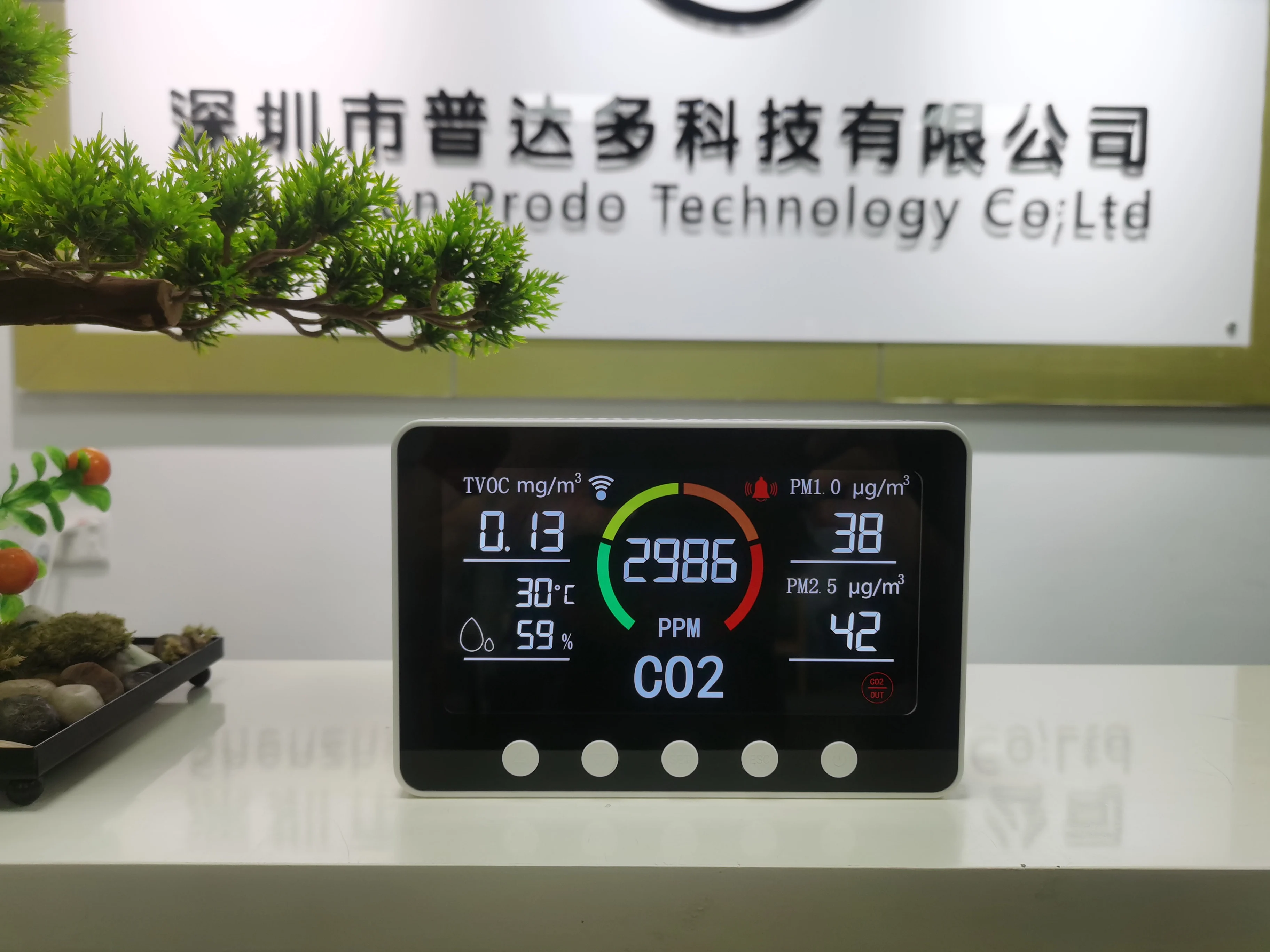 Приложение Tuya Wi-Fi RS485 для помещения 7 в 1 монитор качества воздуха Co2 TVOC PM2.5 PM1.0 etector газоанализатор контроллер счетчик