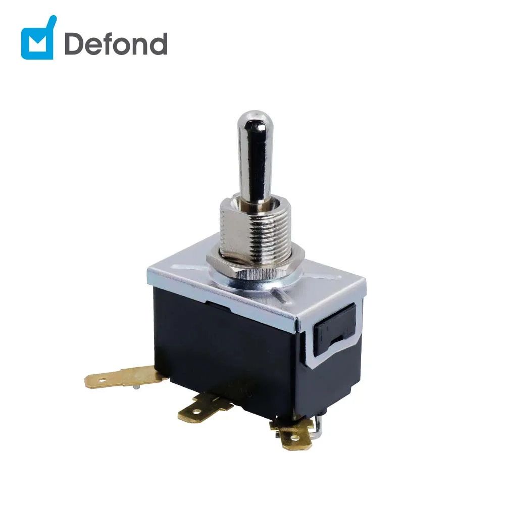 Defond toggle switches 6a 125vac 3a 250vac DTW-1206-YR-04R SPDT ON OFF toggle switch 3 PIN