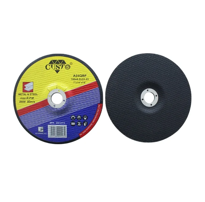 factory made 180x6x22.23mm wholesale Metal Grinding Discs Grinding Wheels Flat-shaped grinding disc 7 inch