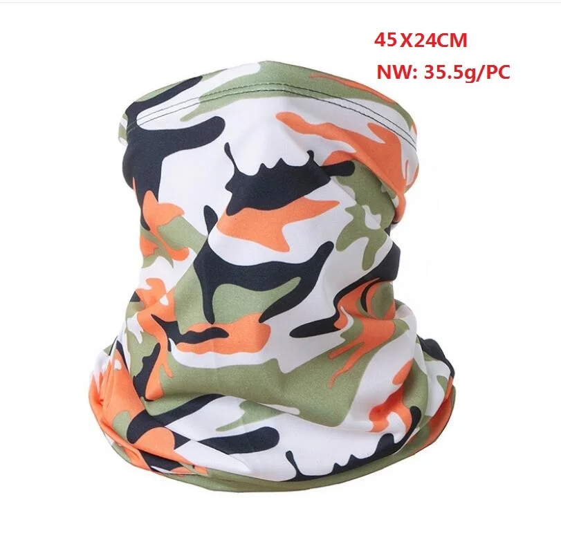 Hot sell Polyester camouflage black blue customized  face cooling  tube bandana scarf for men custom with logo para hombre