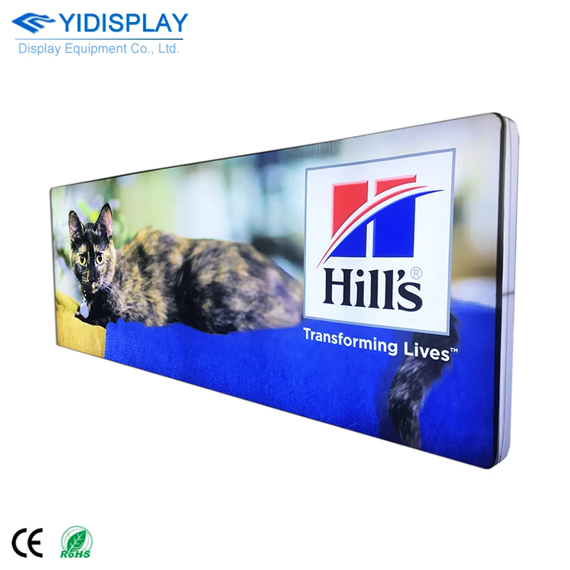 Double Sided Cube Aluminum Frame LED Dynamic Exhibition Light Box Advertising