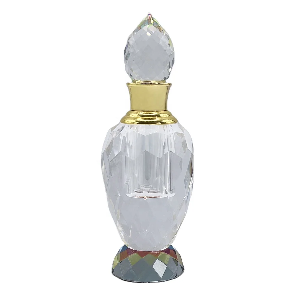 Fancy Empty Dubai Attar Bottles Perfume Aloes Essential Crystal Oil Oud Bottles For Cosmetic