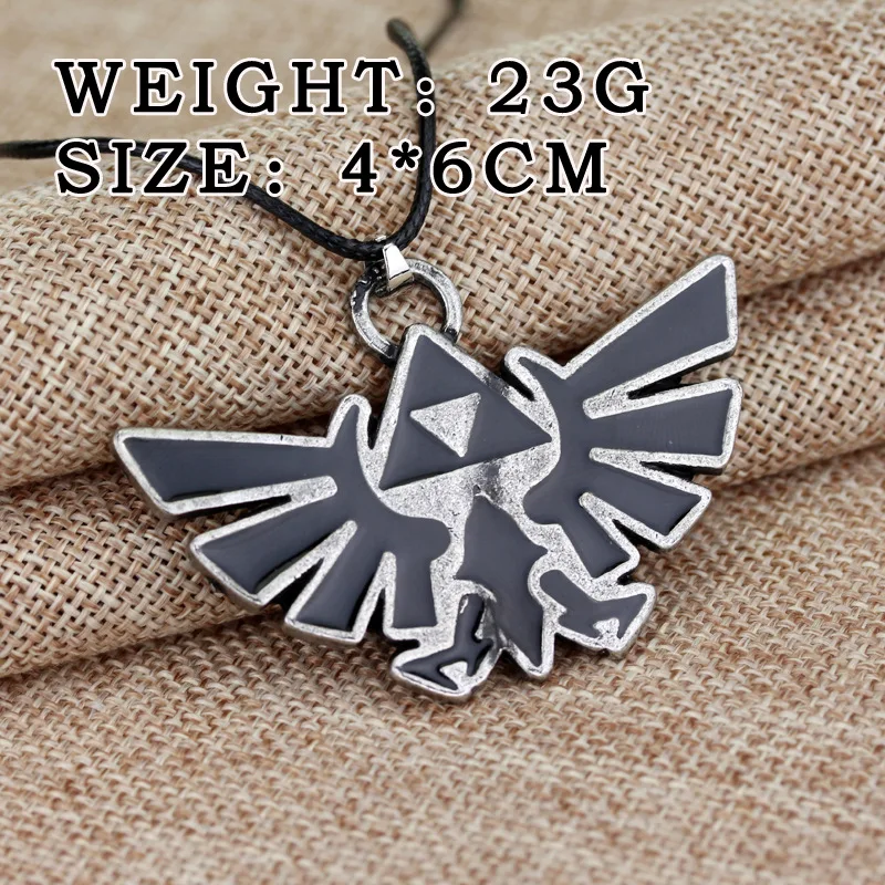 Retro Anime Game The Legend Of Zelda Exaggerated retro oil drop pendant neck chain and clavicle chain Pendant necklace