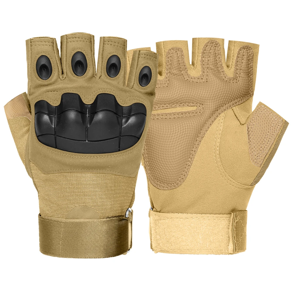 MKAS outdoor hard knuckle guantes tactico custom tactical half finger gloves tactical