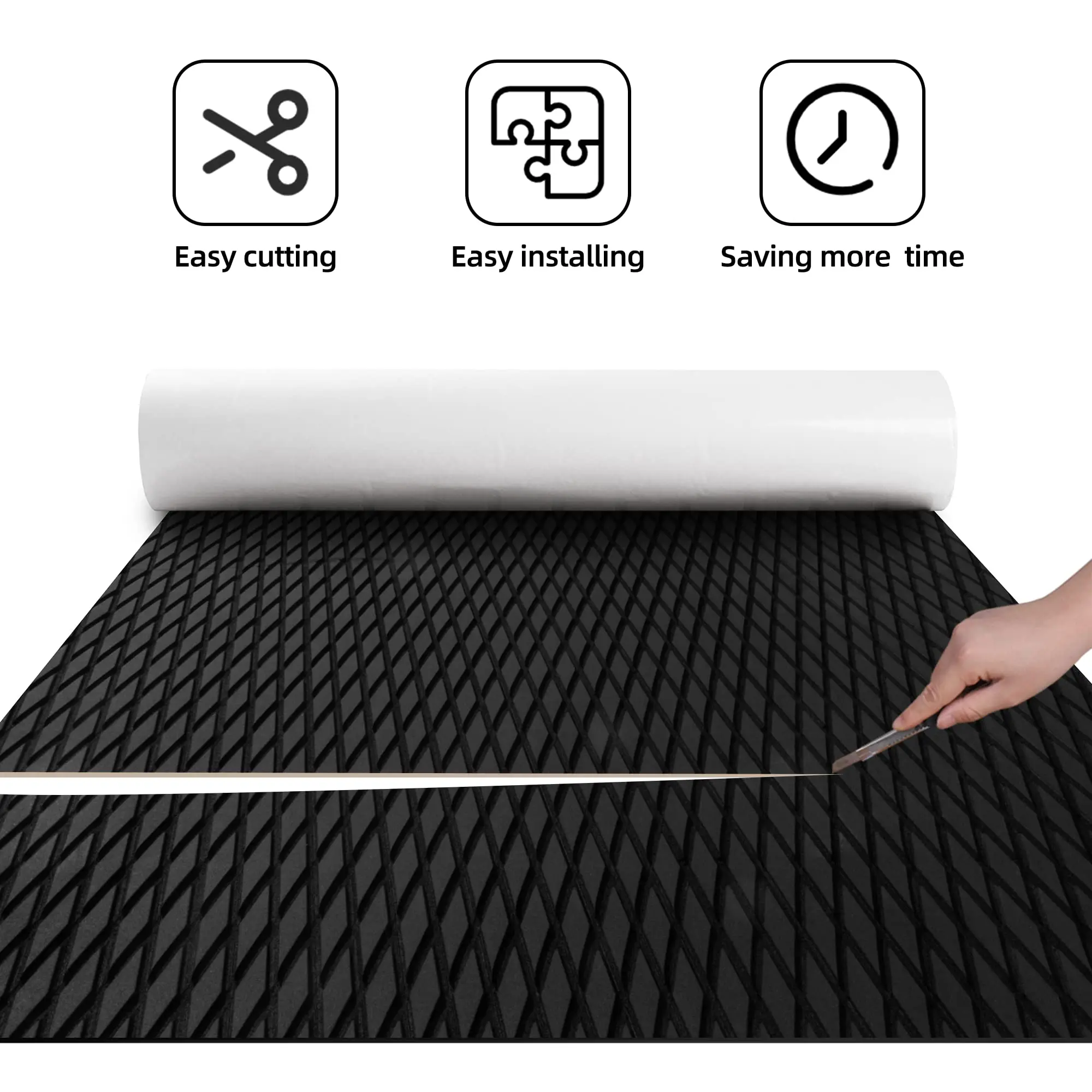 Customized EVA Foam Non Slip Boat Flooring Yacht Synthetic Decking Marine Flooring With Diamond