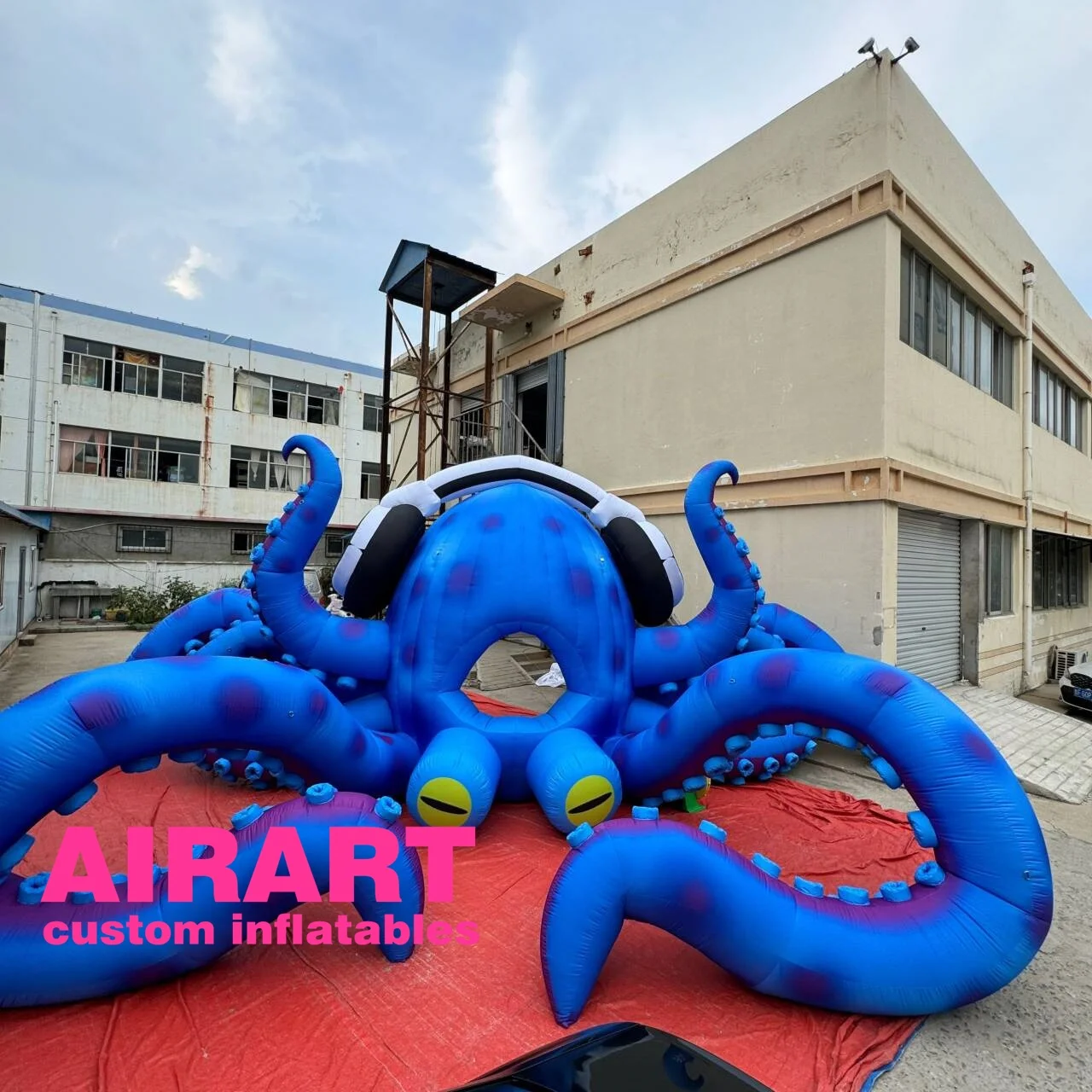 music party dj room inflatable cool jellyfish tentacle dj booth,inflatable stage air installation balloon