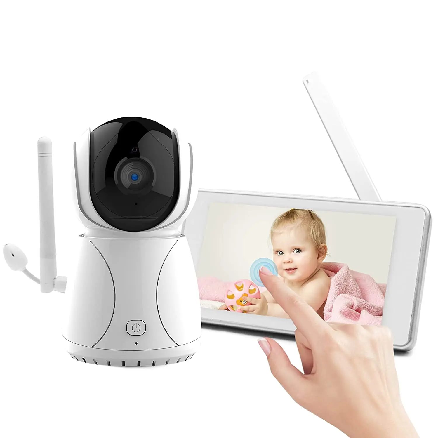 Wireless LCD Audio Video Baby Monitor HD-556 Radio Nanny Music Intercom IR 24h Portable Baby Camera