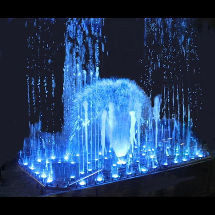 Фонтан с большой струей воды для украшения сада