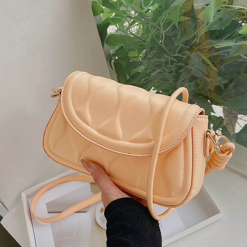 Wholesale Flap Custom PU Leather New Design One Shoulder Fashion Bags Tote Handbags