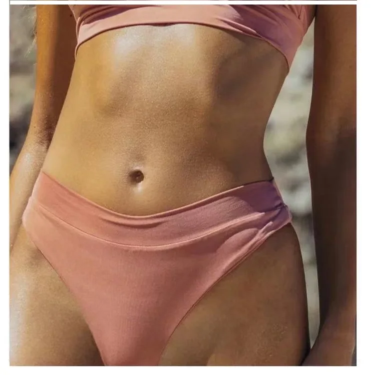 High Cut Fitness Cotton Panties For Women T Back Thongs Girls One Piece G strings Underwear