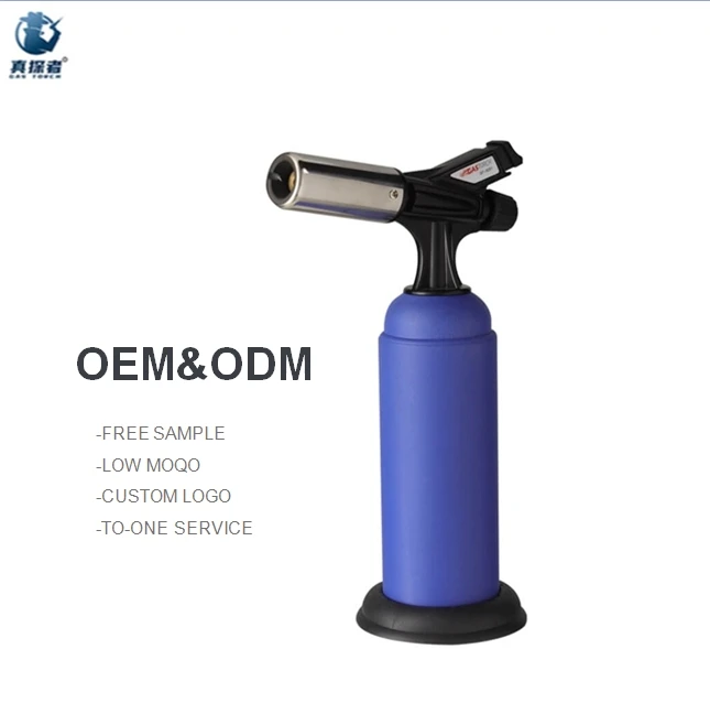 Gf-9261 outdoor powerful adjustable flame gas blow torch light butane refillable for creme brulee, BBQ, baking