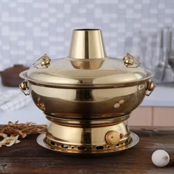 Wholesale stainless steel products antique style 34cm stainless steel carbon chimney hot pot with stove base