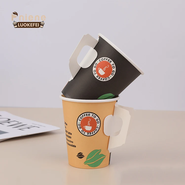 Wholesale manufacture paper coffee cups cheap price hot paper cups china with handle