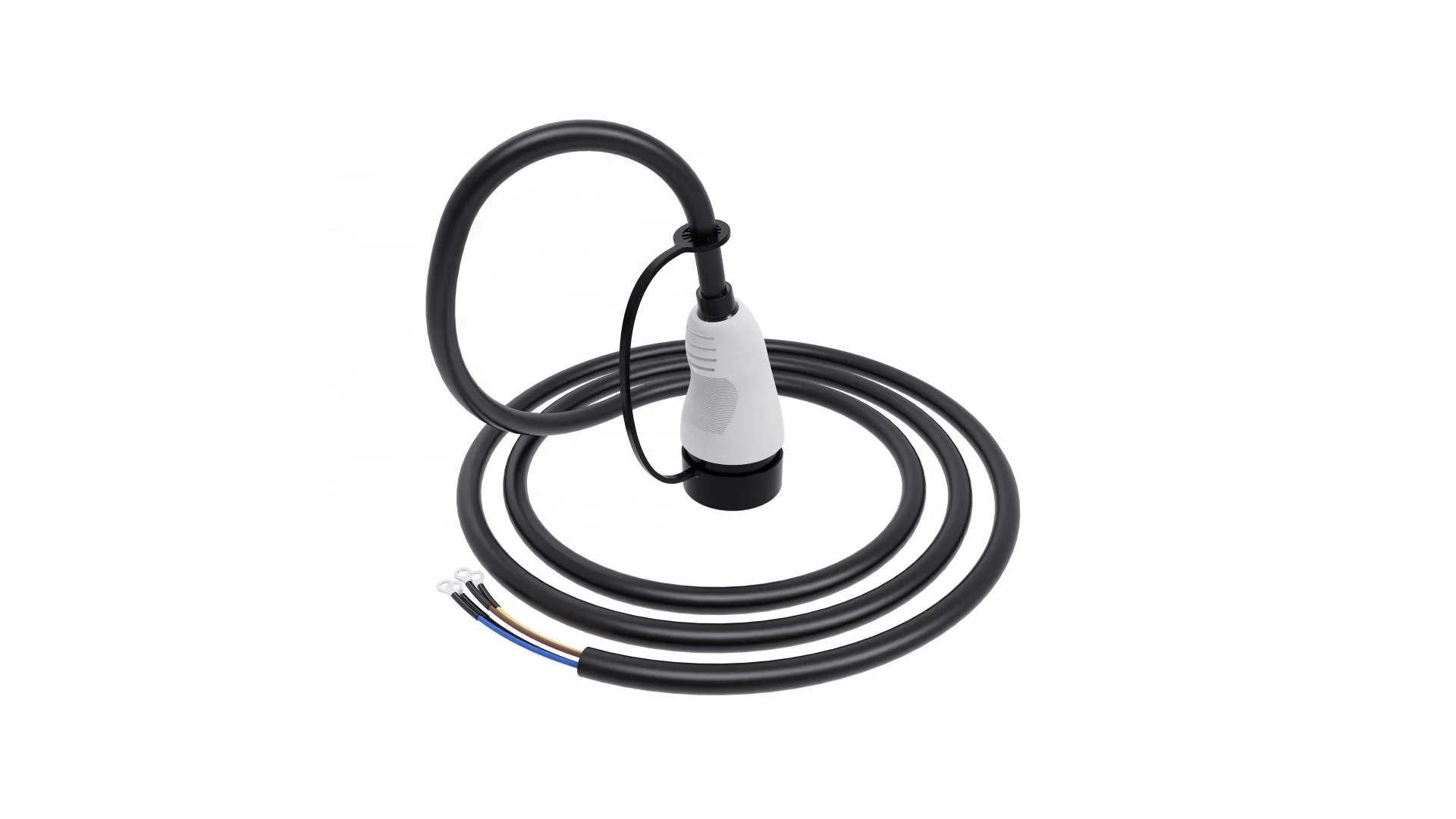 Single Gun Portable 16A Ev Charger Cable Type 2 To Type 2 Plug Ev Side Connector Iec62196 Female Single Phase