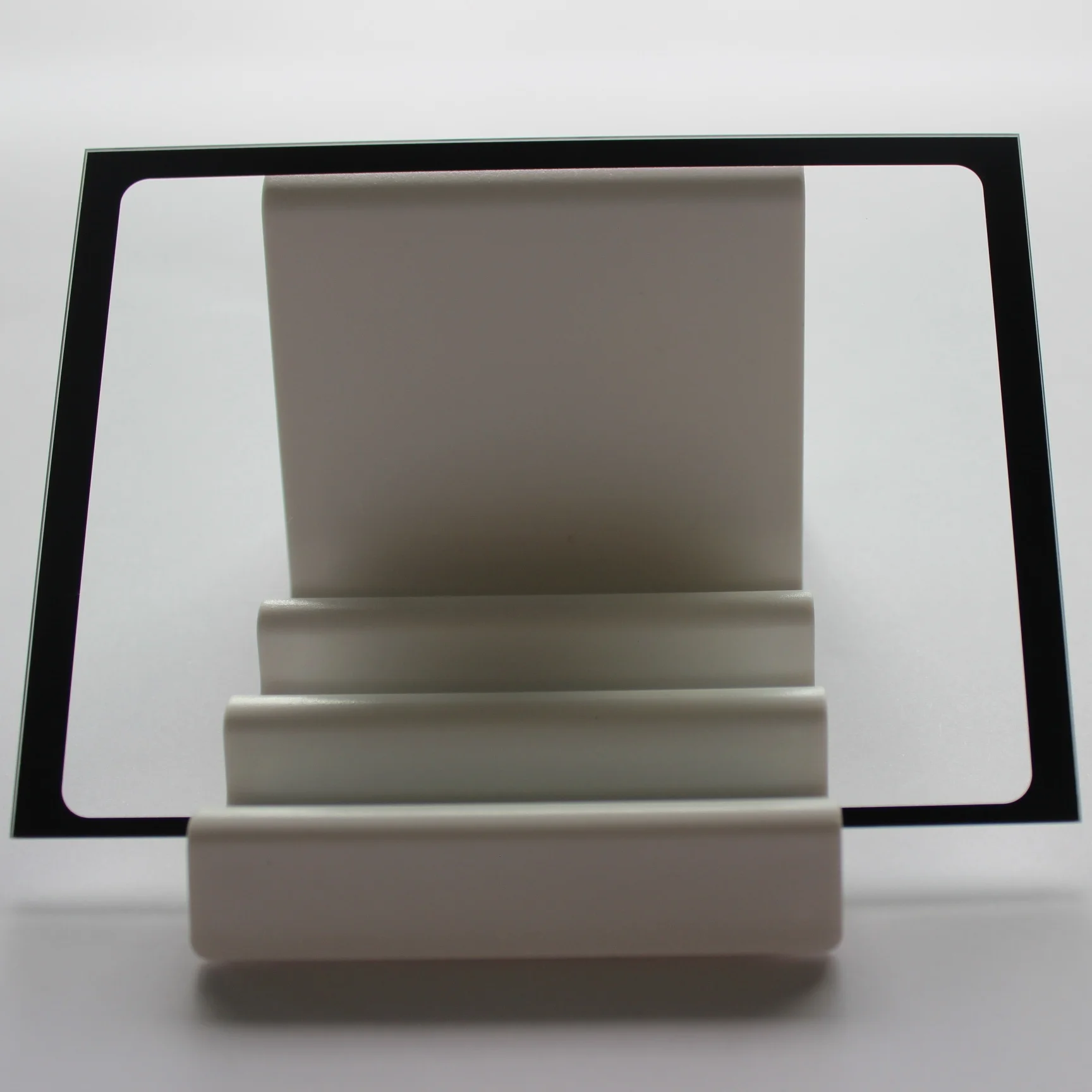 Customized Rectangle Shape Black Color Silkscreen Printed AG Anti-Glare AF Anti-fingerprint Tempered Display Cover Glass