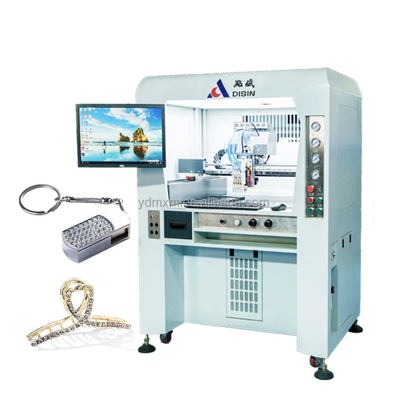 Rhinestone setting machine with ccd display ccd monitor rhinestone setting machine  automatic stone setting machine