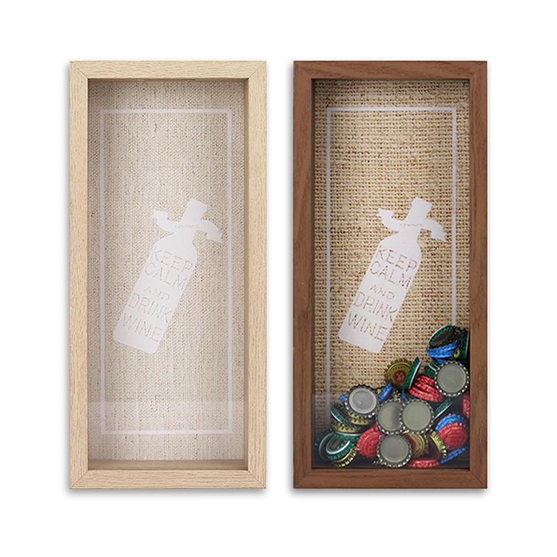 Wooden Art 3D Shadow Box Deep Picture Photo Frame High Quality Custom White Bag Customized Europe Wood Logo Style Packing Family