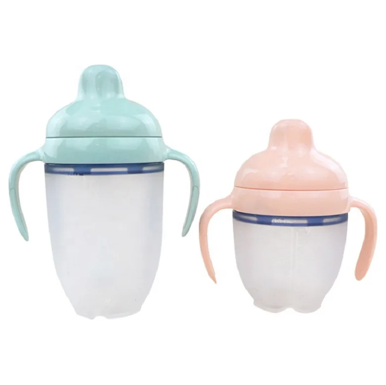 Newest BPA Free Food Grade Nursing Silicone Baby Drinking Cup Learning Bottle With Straw Other Baby Feeding Products