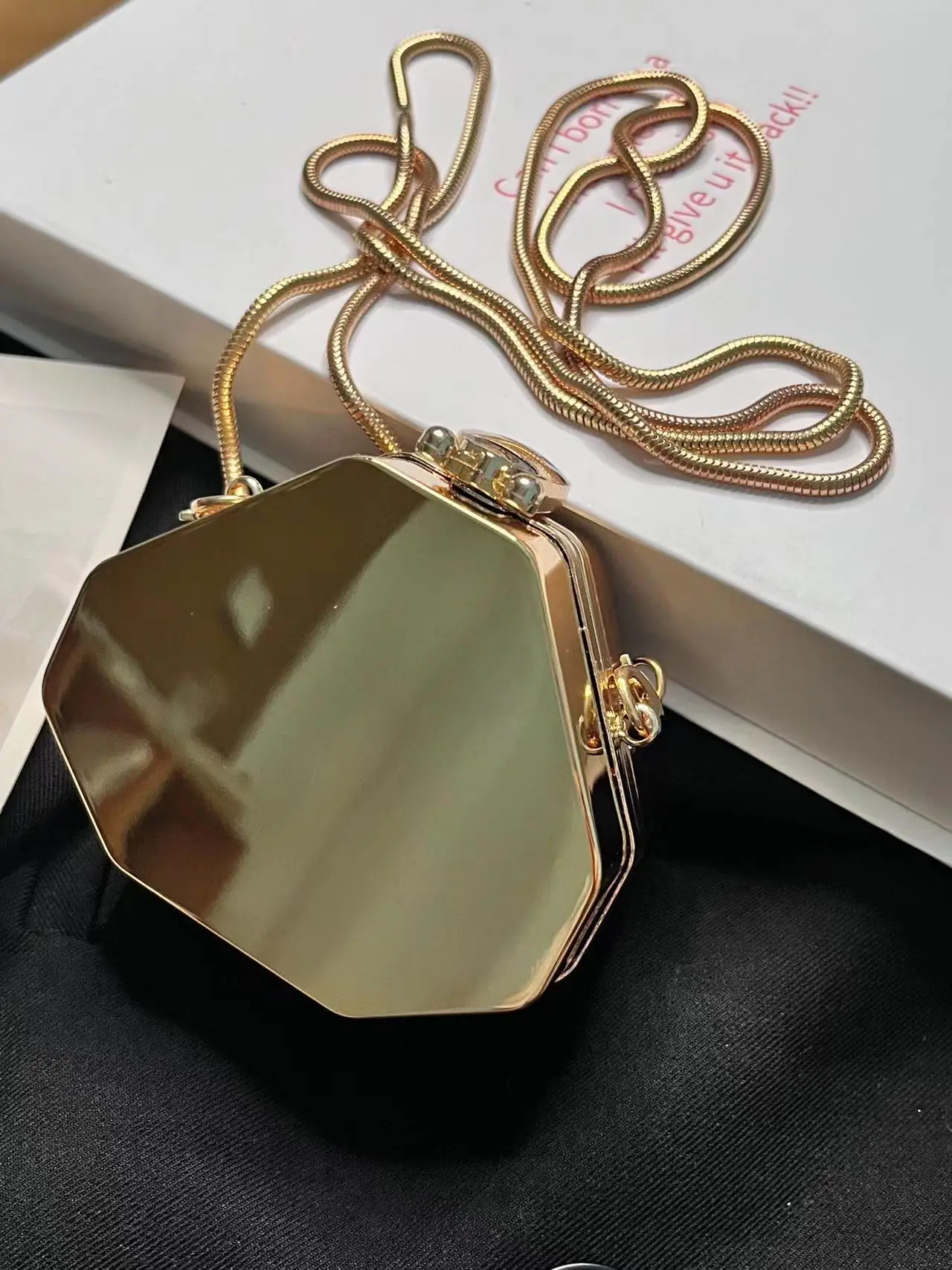 New Arrival Bags for Women 2024 Hot Chain Shoulder PVC Purses Women Miss Unique Handbags Online Wholesale Supplier Golden Single