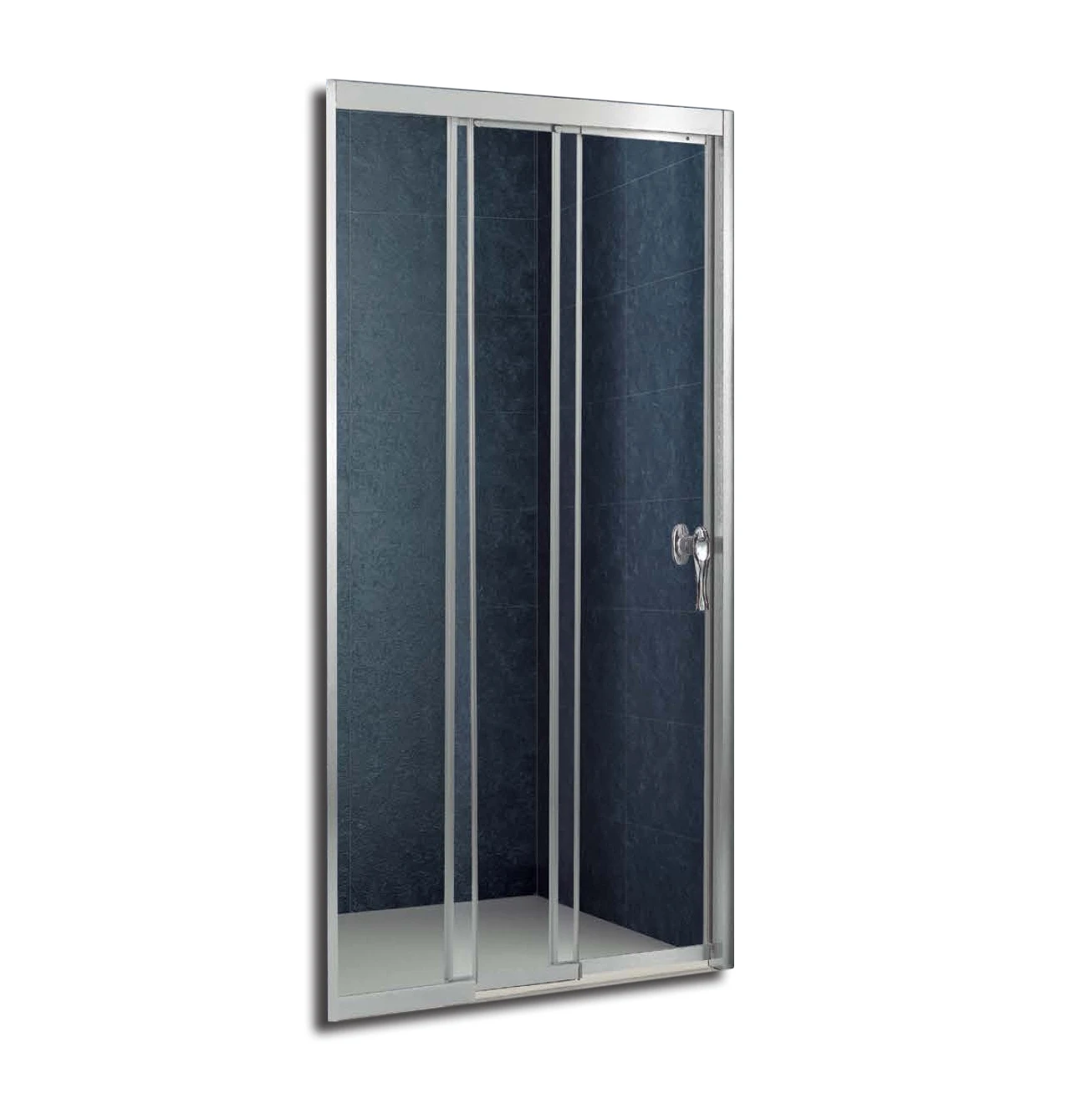 Aluminum Frame 3 Folding Tempered Glass Cheap Shower door (KD4101)