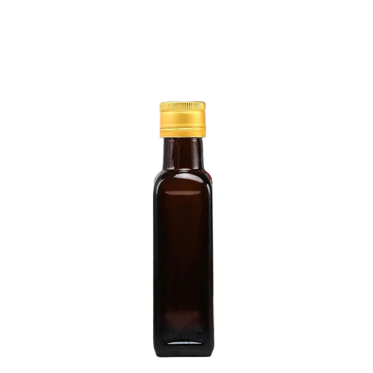 Chinese factory glass juice bottle amber glass bottle for olive oil 100ml olive oil bottle