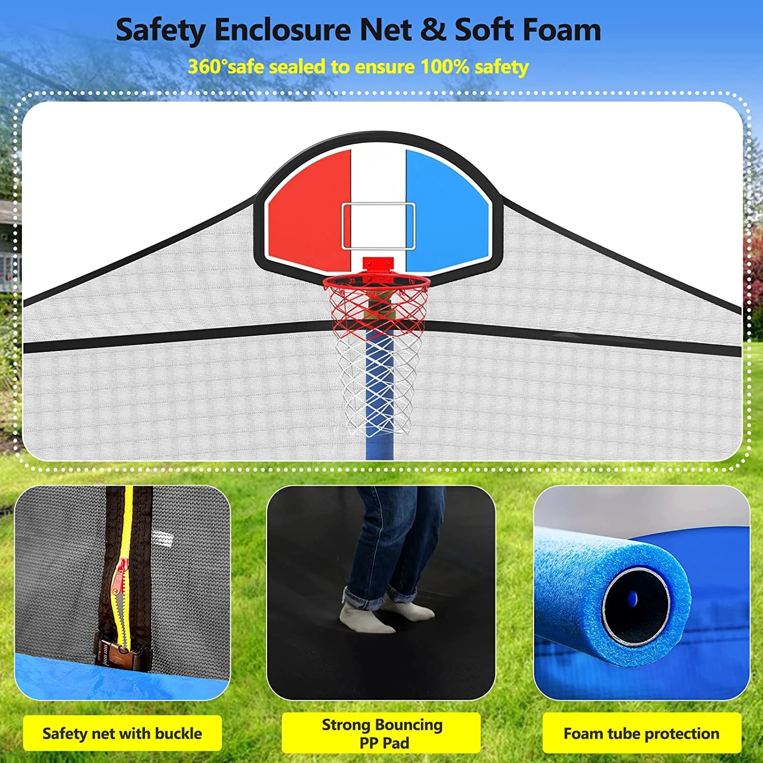 8/10/12/14/16 Ft Trampolines Outdoor Adult and Kids Outdoor Trampolines for Sale