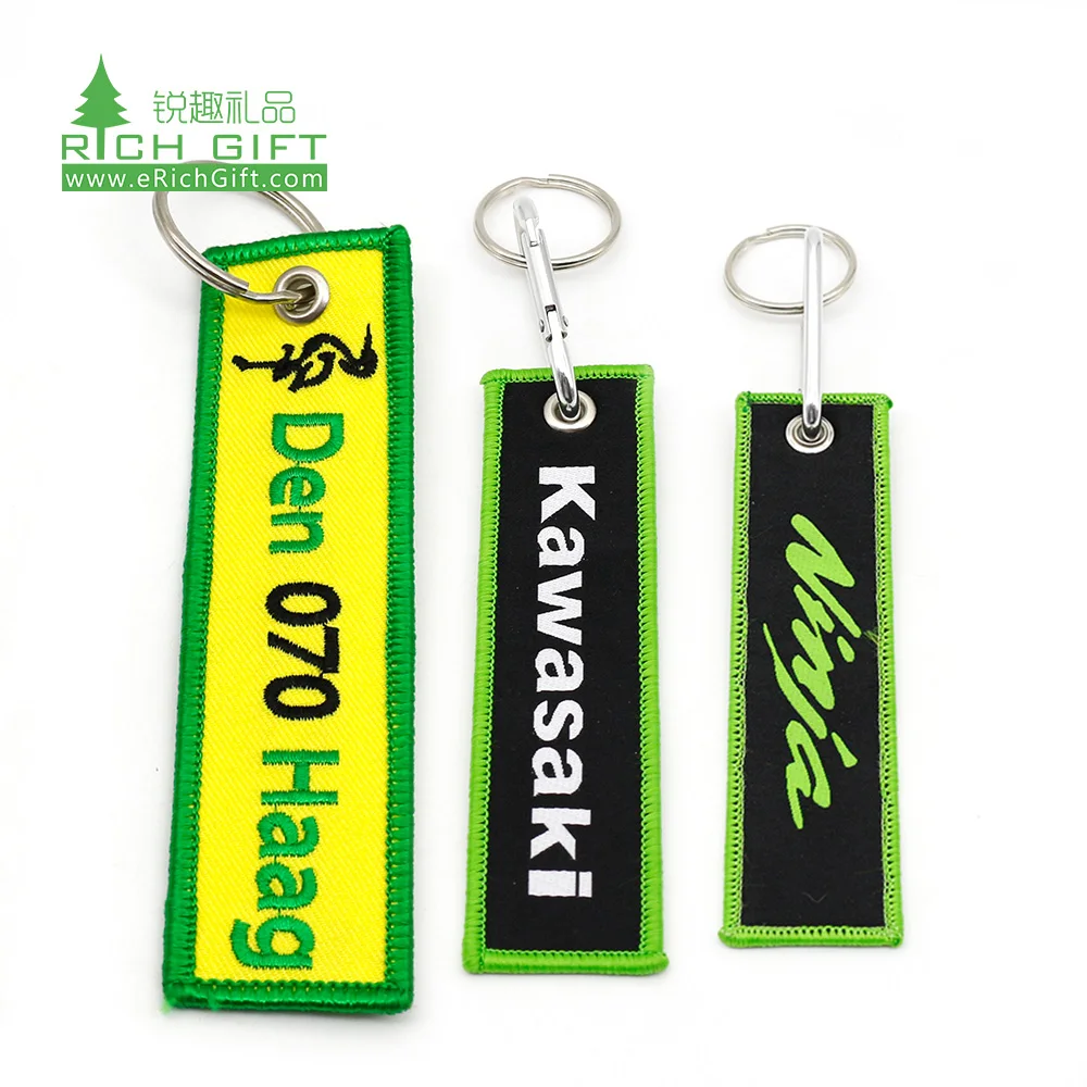 custom embroidered aviation key chain keychain Four Leaf Clover logo country flag custom embroidery airplane keychain key