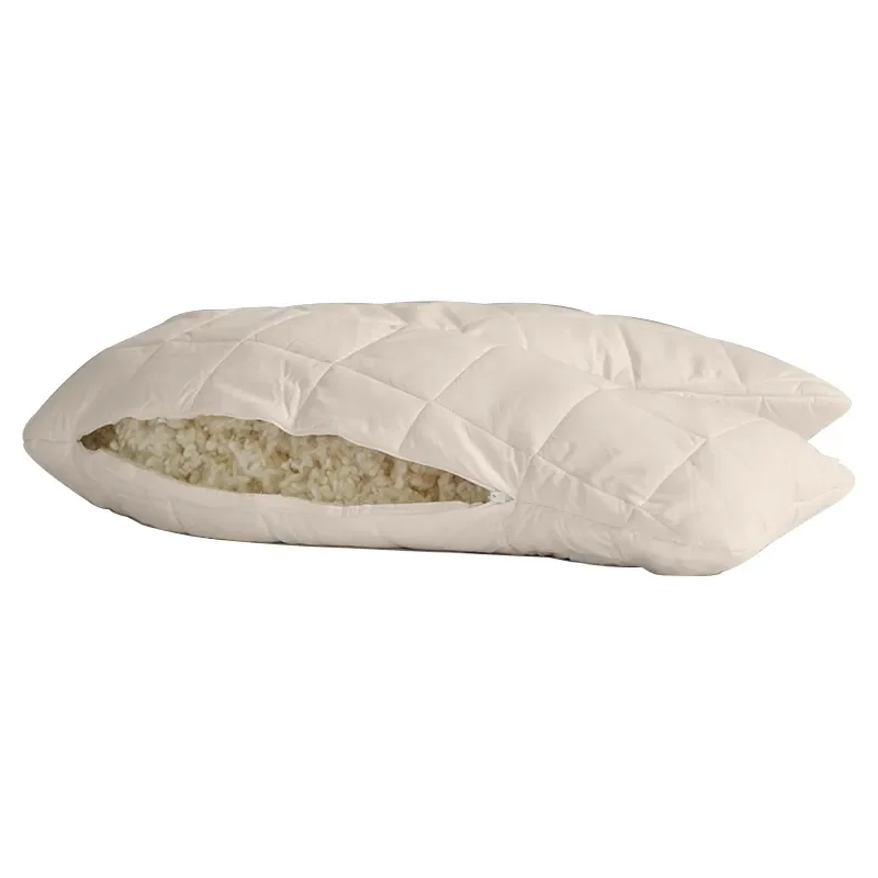 Wholesale High quality Customization Luxury Solid Color neck pillow wholesale washable pillow organic wool pillow
