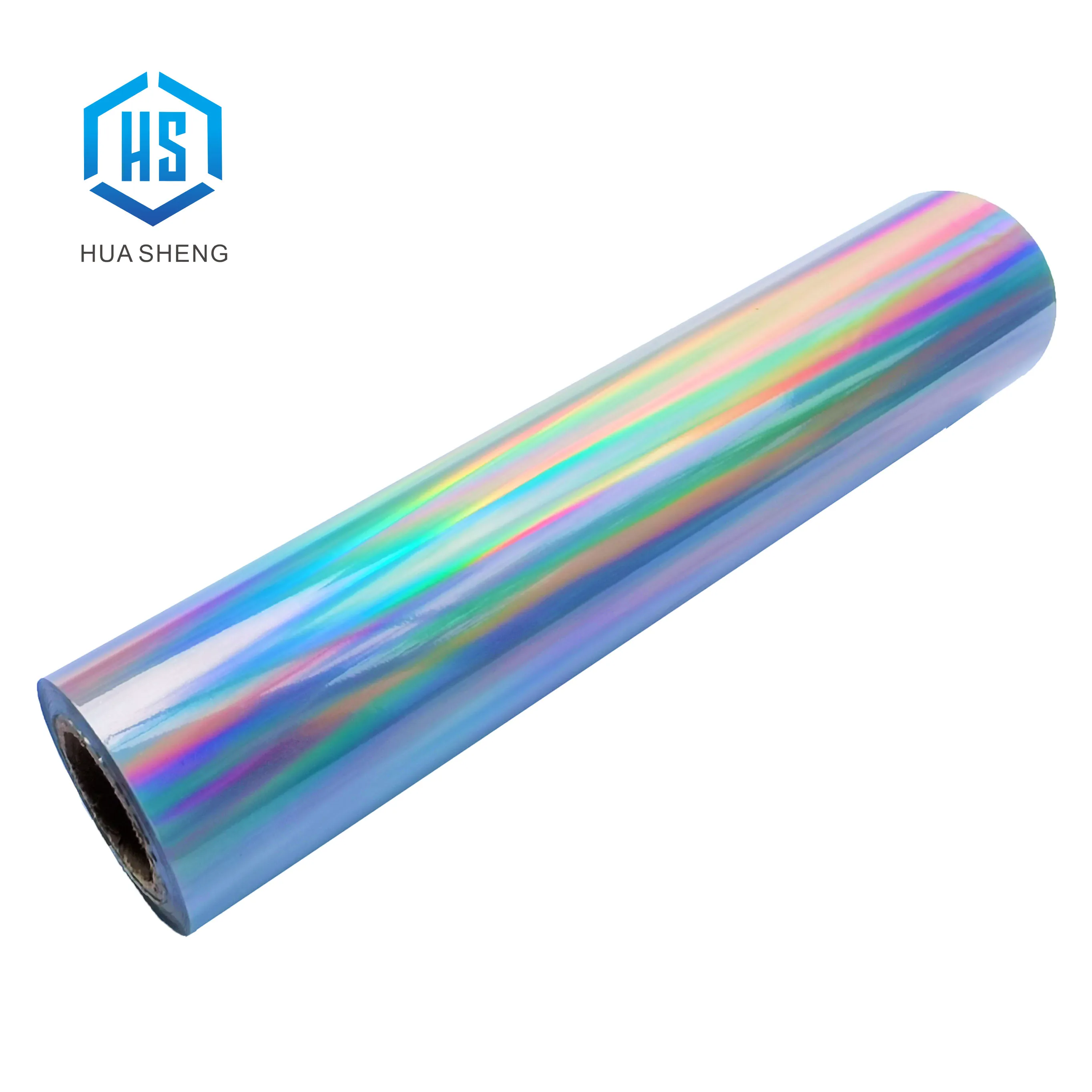 PET Base Seamless Rainbow Holographic Foil Laser Gold and Silver for Hot Stamping