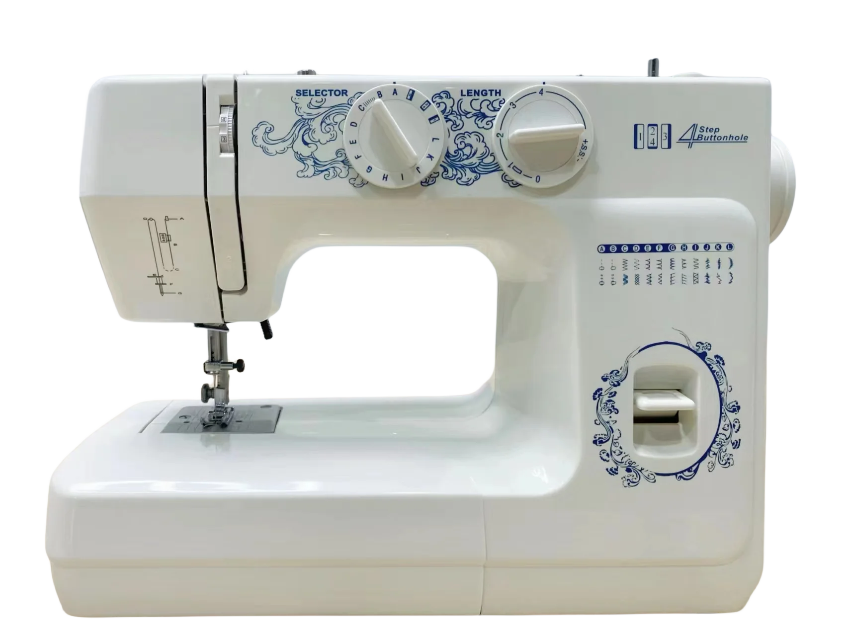 24 stitches durable Multi-Function domestic sewing machine with  aluminum body plastic cover for home sewing good quality 6224