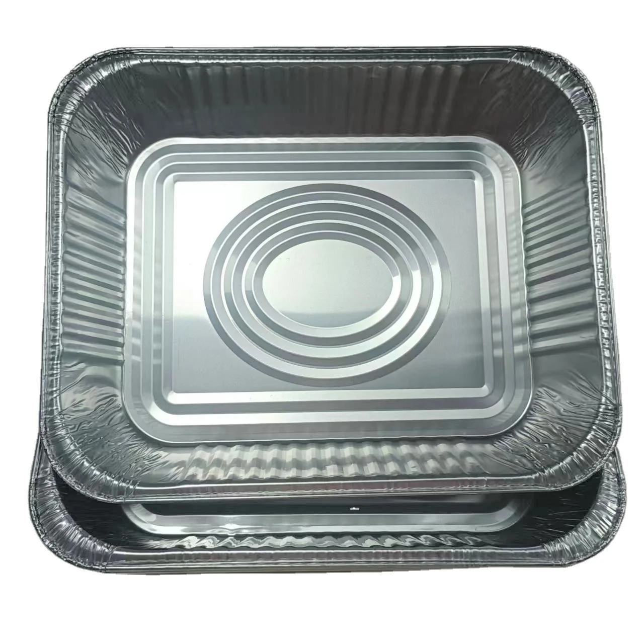 Disposable aluminum food oven safe container 5000ml lasagna pan  takeaway foil pan stem table foil container  360*290*72mm