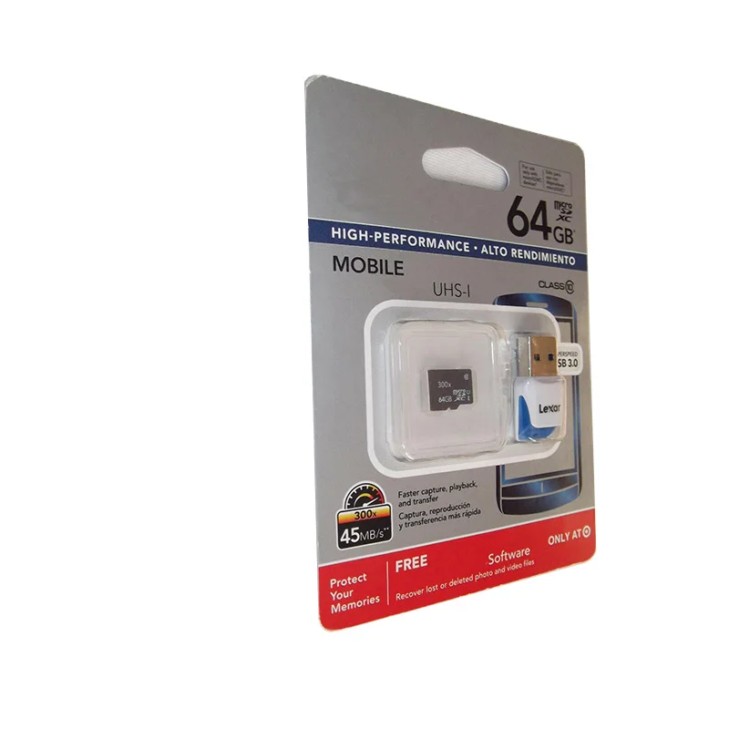 Custom transparent plastic SD card packaging box wholesale manufacturer