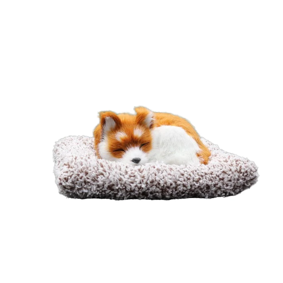 180g Cute Simulation Cartoon Dog Model Anime Design Style Plush Plastic Dashboard Ornament for Car Air Purifier