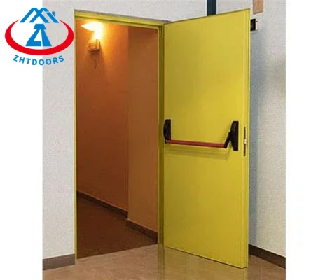 ZHTDOORS Customized Multi Style Yellow Series Single Leaf And Double Leaf High Quality Emergency Safety Fire Doors