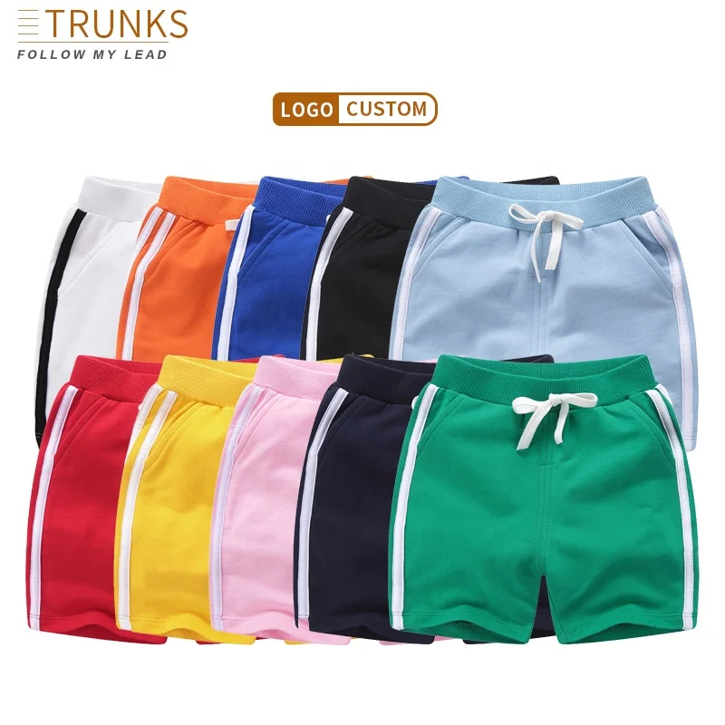 Wholesale Fashion 100% Cotton Kids Shorts Set High Quality Boys Shorts Custom Logo Shorts