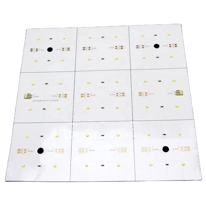 Прямоугольная Светодиодная гибкая подсветка 300*300 мм с широкой направляющей световой панелью цена 2835 24 В 36 светодиодов тонкая квадратная бумага