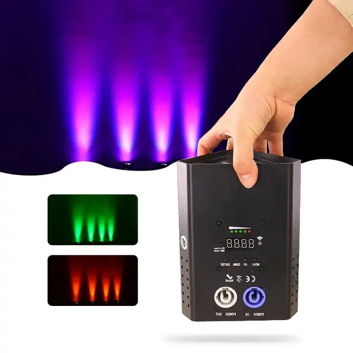 Battery LED Powered 3pcs RGBWA+ UV 6in1Wireless Stage Light for Wedding DJ Party