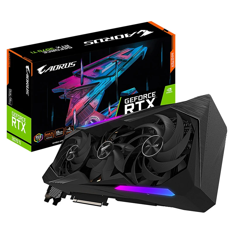 In Stock GIGABYTE AORUS GeForce RTX 3070 Ti MASTER 8G Gaming Graphics Card VGA 3070ti Video Card