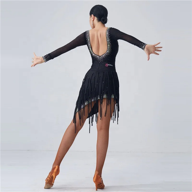 L-2054 New tailored competition Latin tassels dress new national standard high quality Latin american dresses for adult women