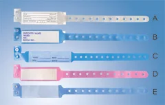 Disposable Single-use Identification Band, patient bracelet, distinguished bands