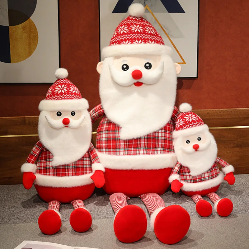70/100/150cm Santa Claus deer Christmas Plush Toy Doll Gift Father Christmas Reindeer Christmas tree snowman stuffed Plush Toy