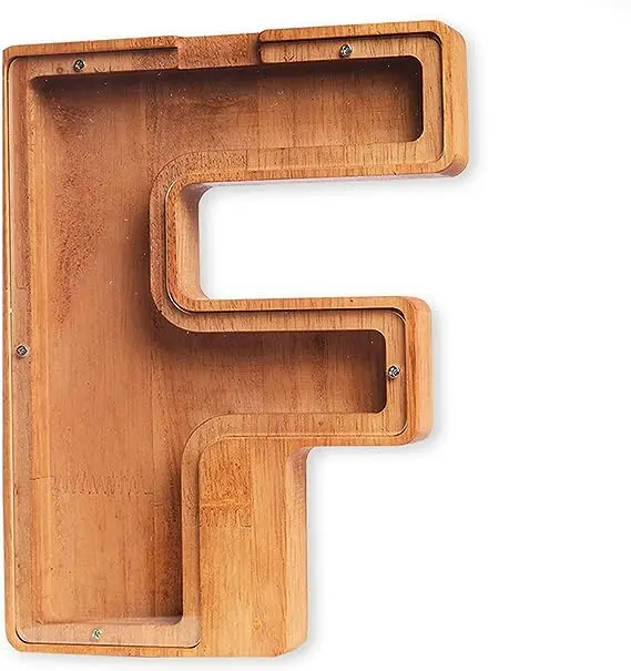 Customized Piggy Bank for Letter C Wood Letter Piggy-Bank for letter piggy bank wooden coin money saving box