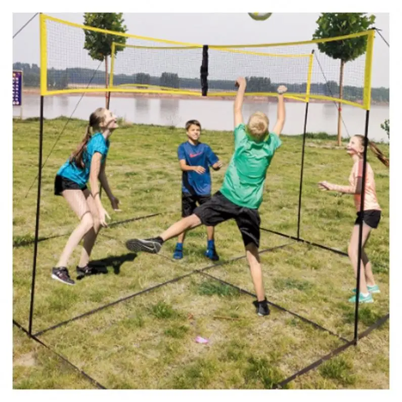 Four Square Volleyball Net outdoor practice professional Game Play beach Volleyball net Tennis Badminton Net Game Play
